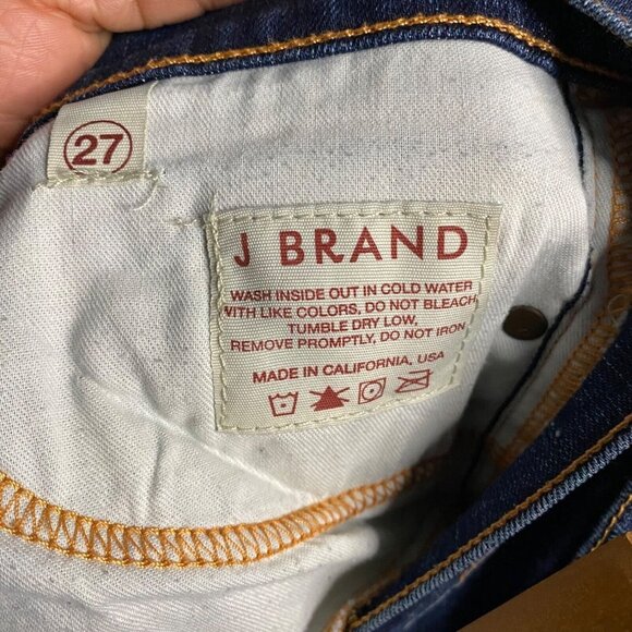 J Brand Women's Pencil Leg Dark Indigo Denim Jeans - Picture 6 of 8